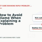 How to Avoid Blame When Explaining a Problem in Pet Care Booking Reply English