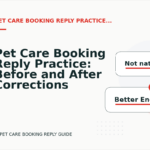 Pet Care Booking Reply Practice: Before and After Corrections